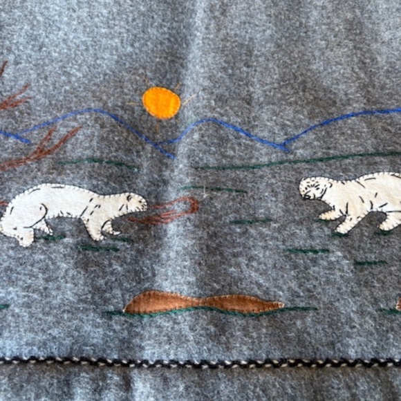 JAMES BAY authentic vintage sz 16 (XL) Women's inuit wool parka gray - Picture 12 of 16